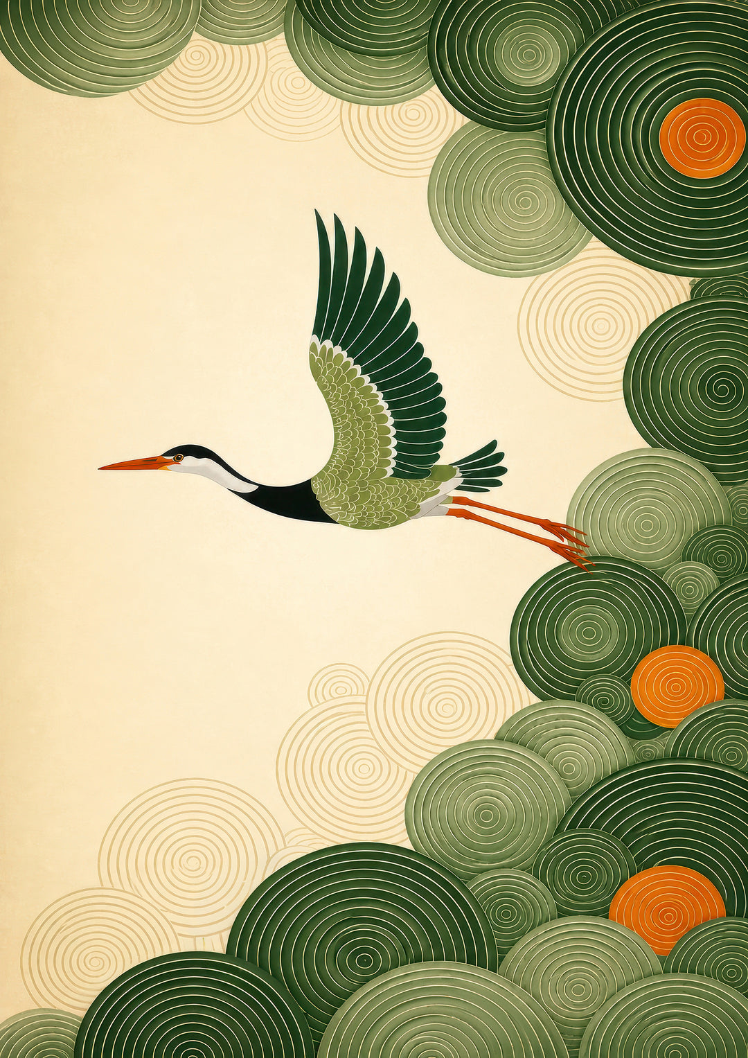 Heron Bird Art Print