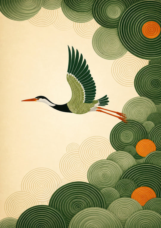 Heron Bird Art Print
