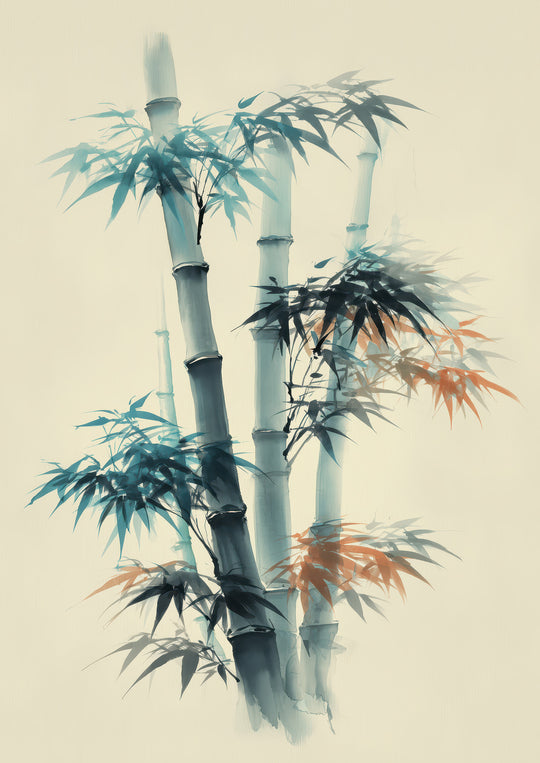 Bamboo Wall Art Prints Set of 3