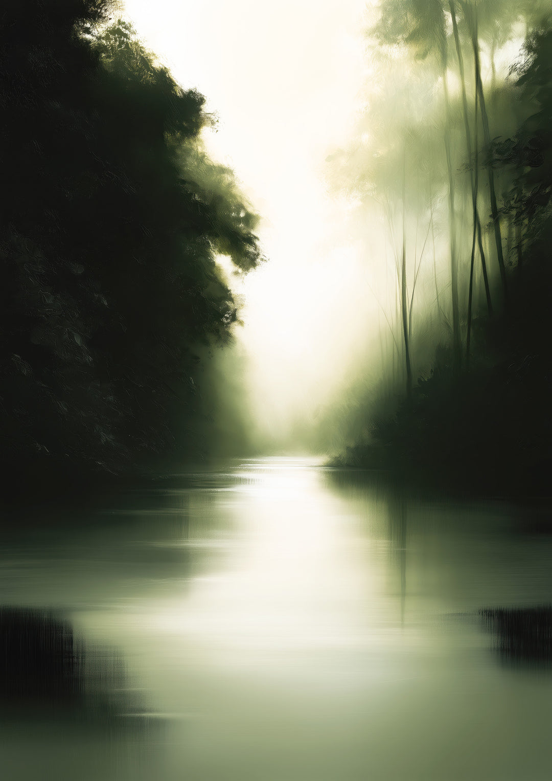 Misty Forest Art Print
