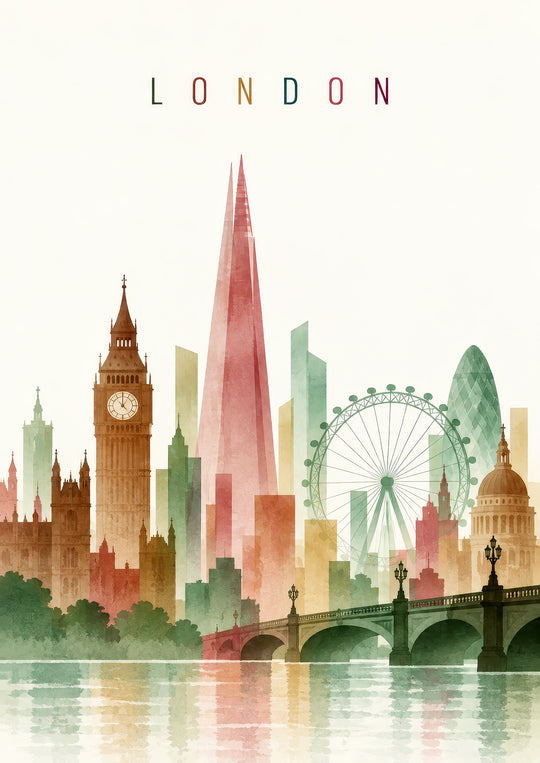 New York Paris London Wall Art Prints
