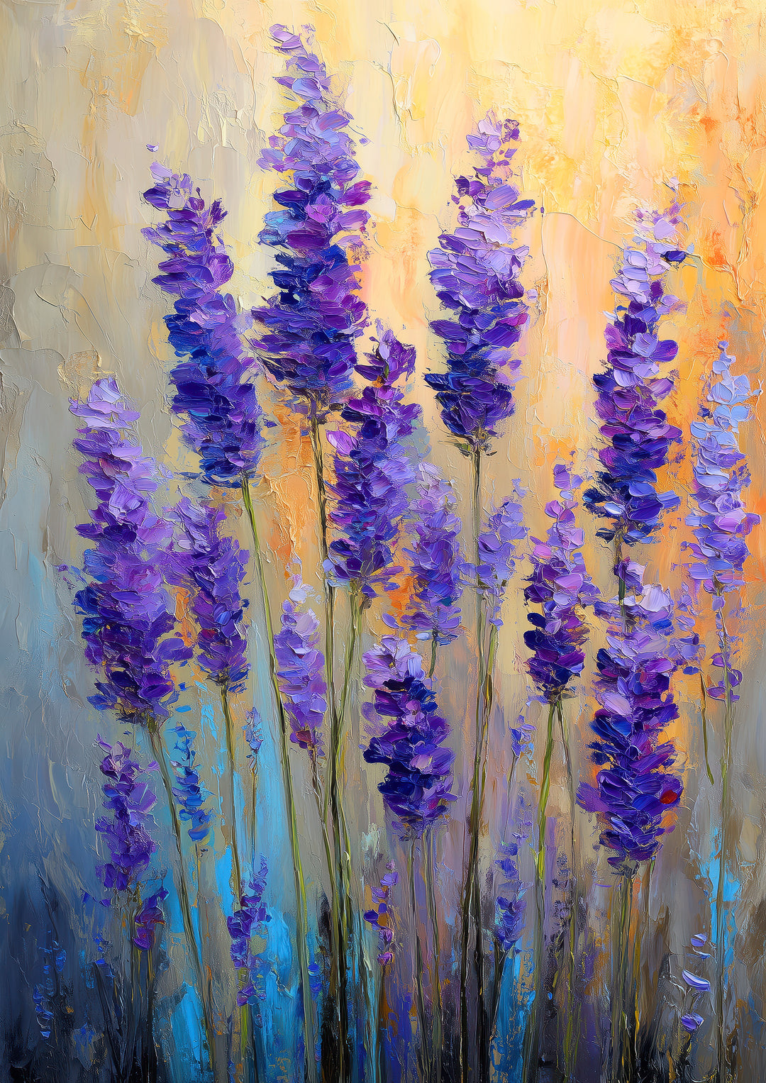 Purple Flower Wall Art Prints Set of 2
