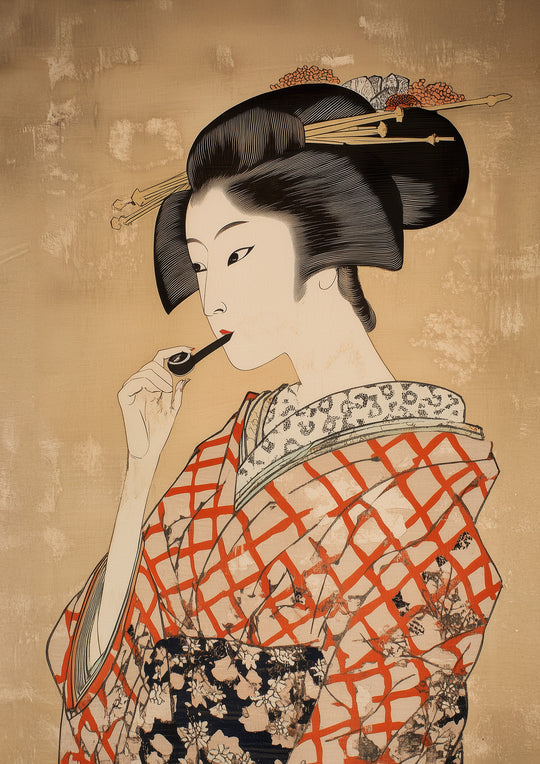 Japanese Geisha Art Prints Set of 3