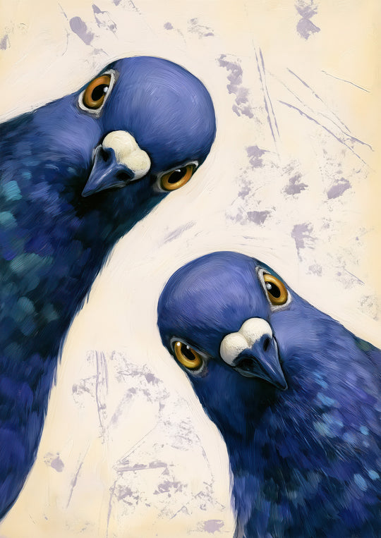 Blue Peacock Art Print