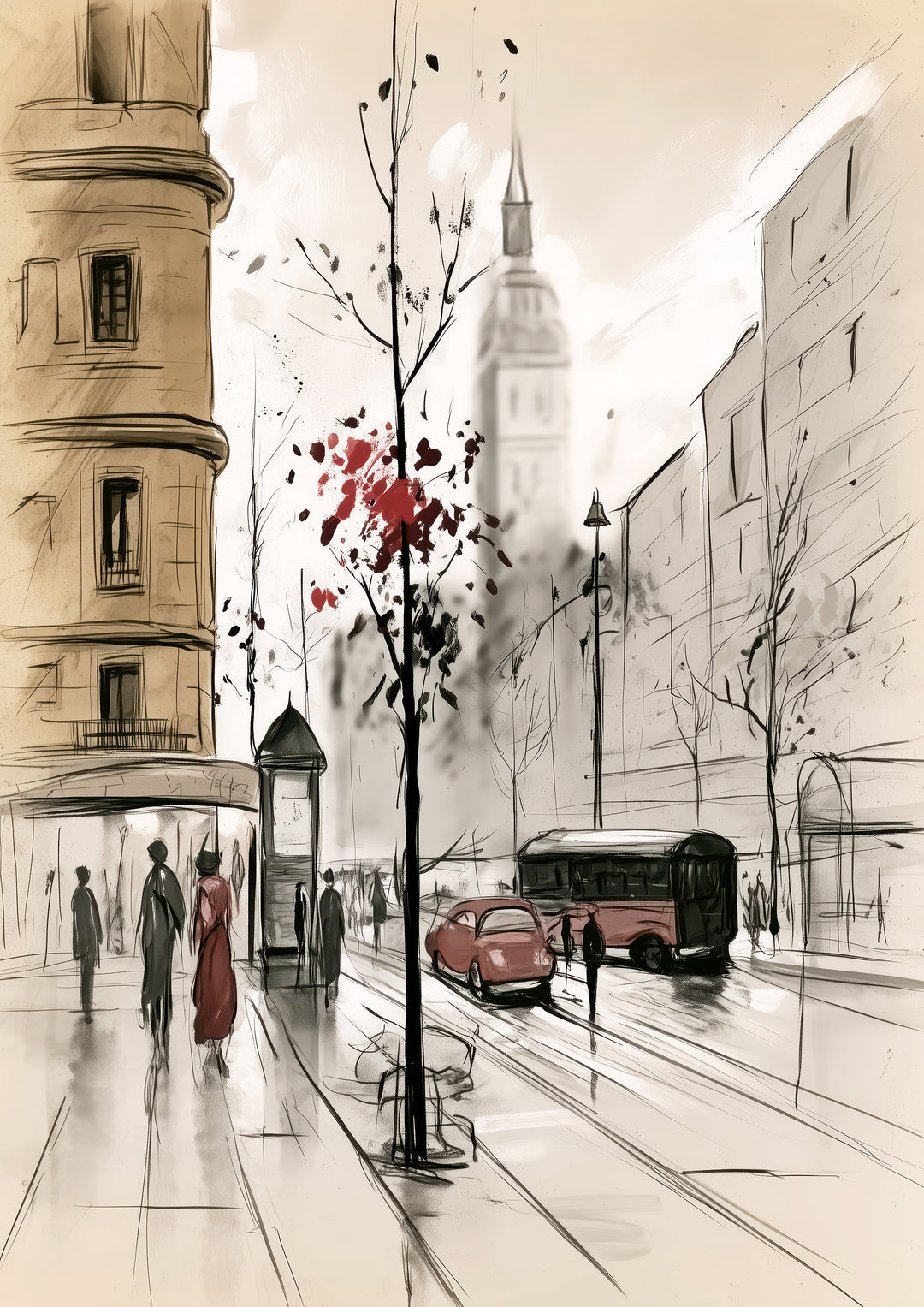 Vintage London Street Wall Art Prints