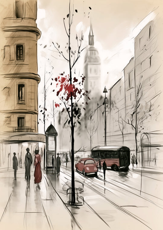 Vintage London Street Wall Art Prints