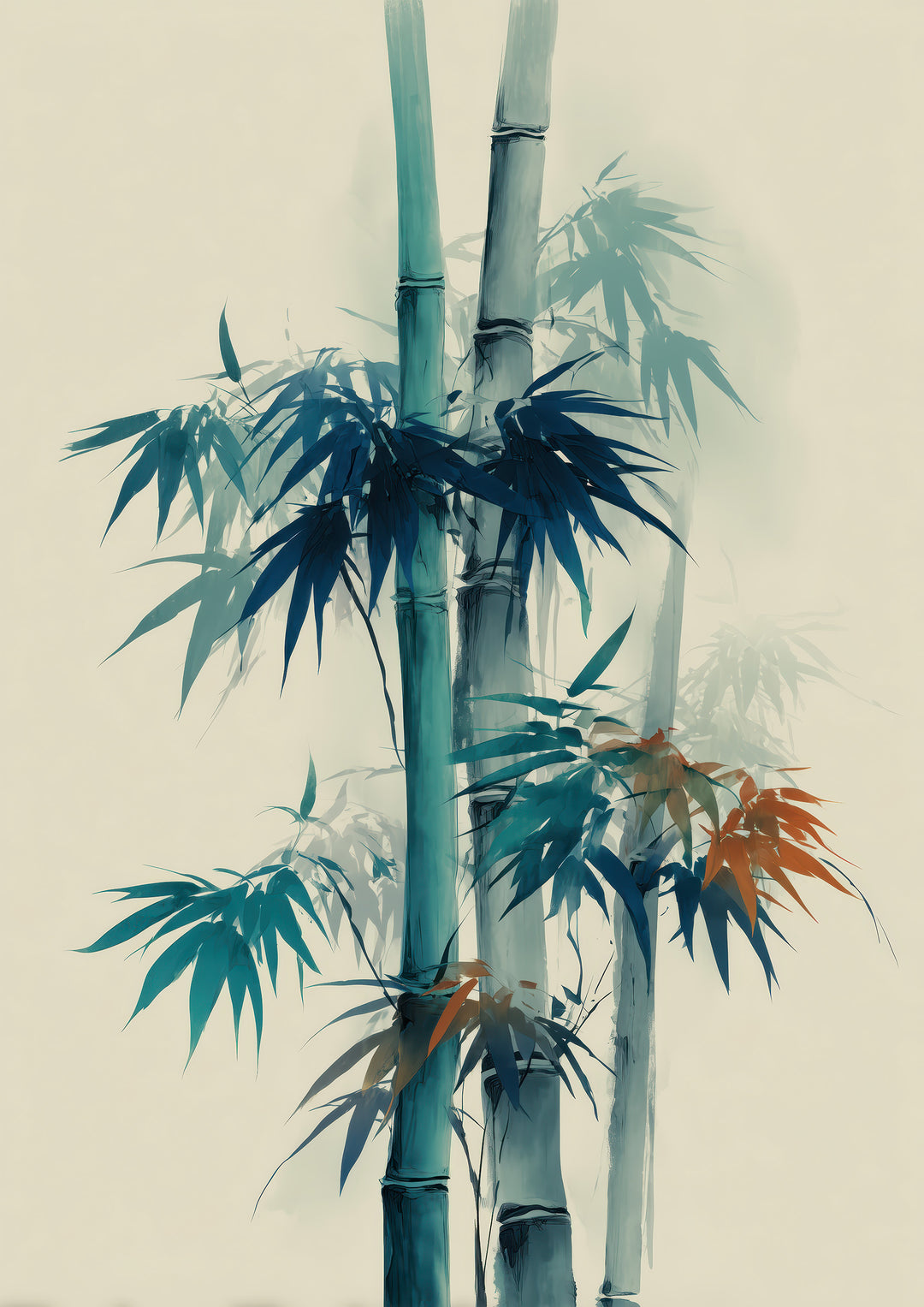 Bamboo Wall Art Prints Set of 3