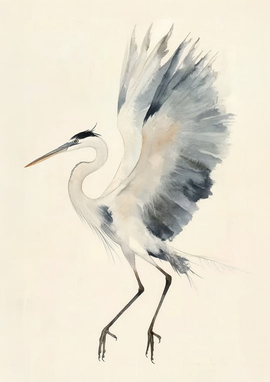Heron Wall Art Prints Set of 3