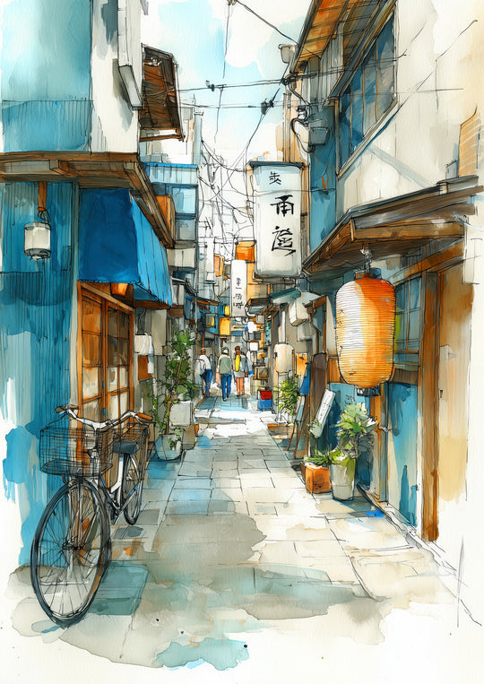 Japanese Alley Wall Art Print