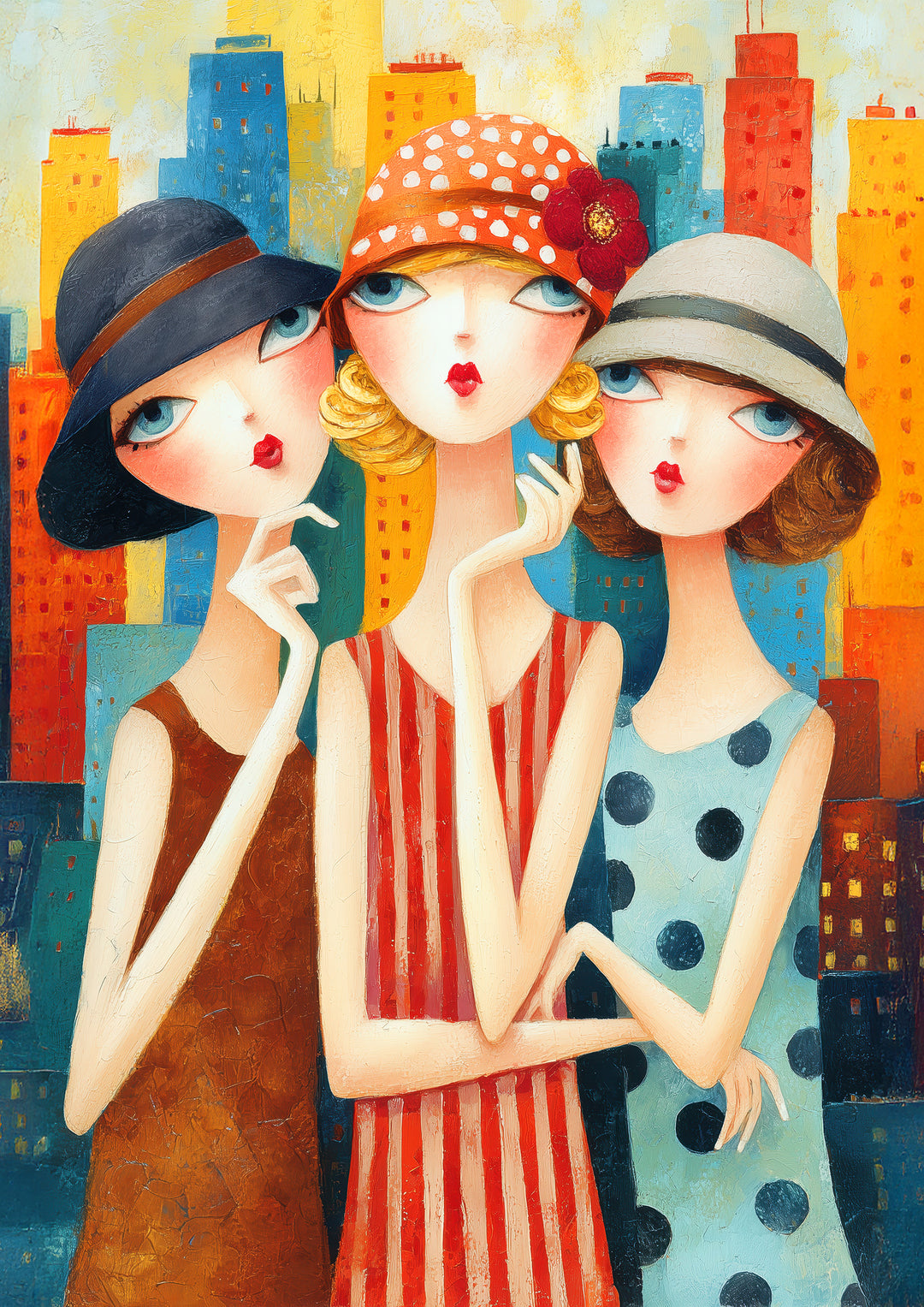 Art Deco Women Wall Art Print
