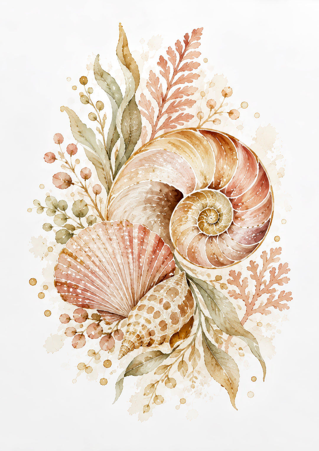 Coastal Sea Life Wall Art Prints