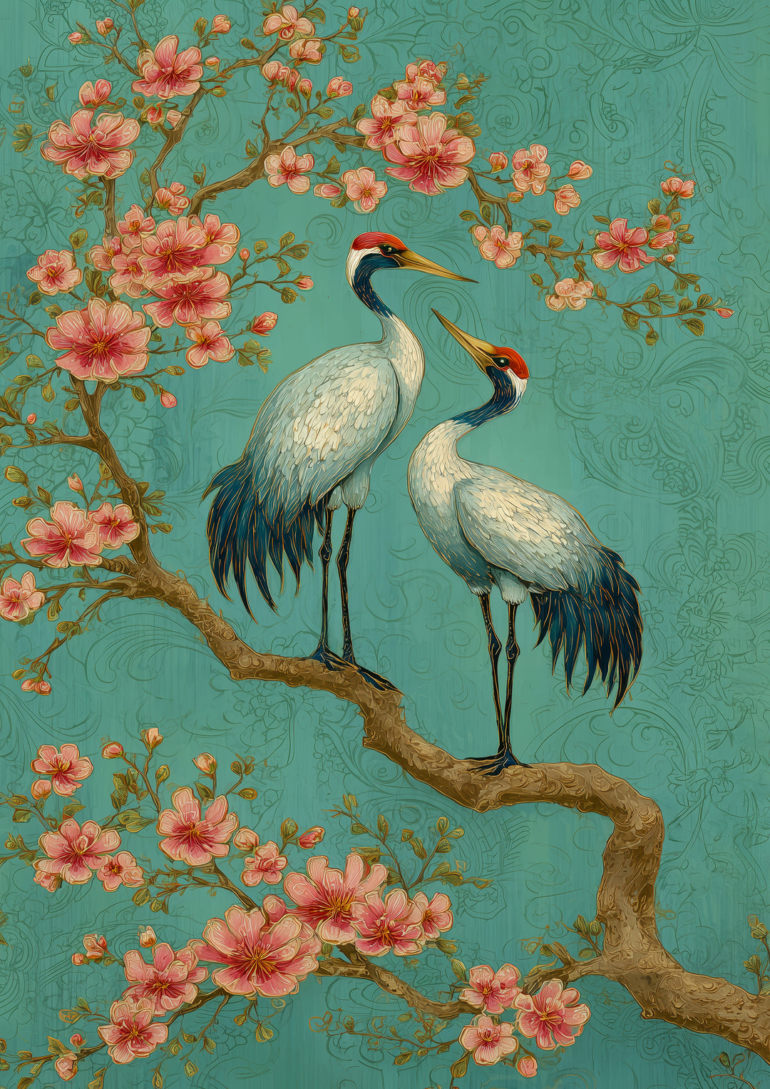 Japanese Crane Wall Art Print
