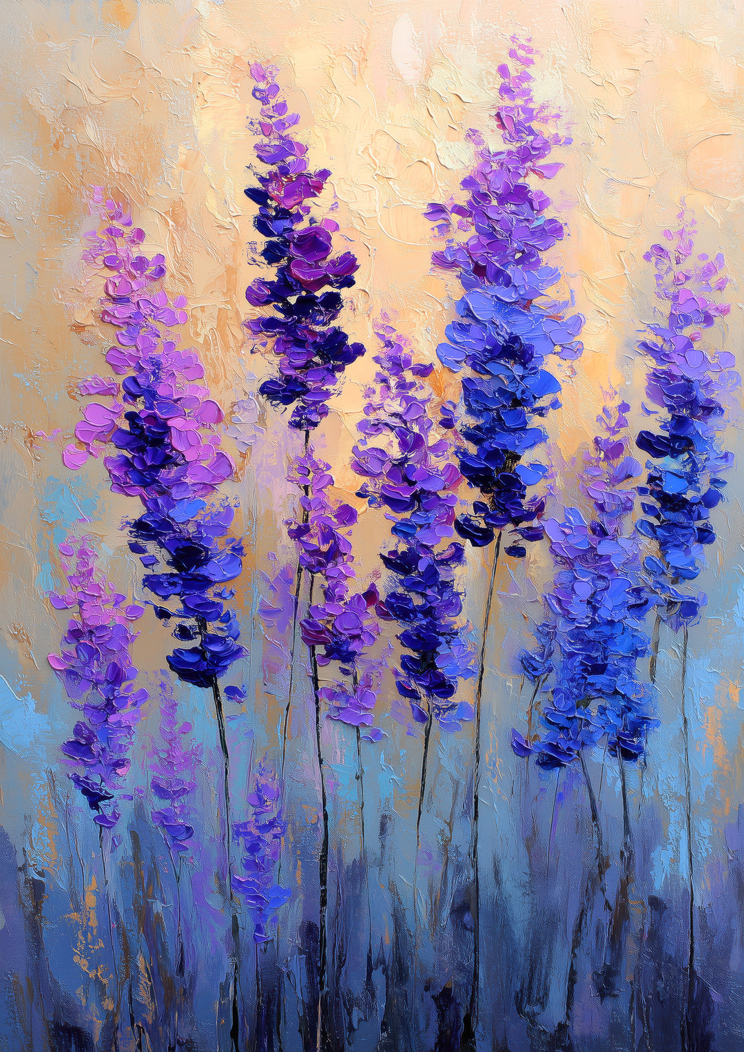 Purple Flower Wall Art Prints Set of 2