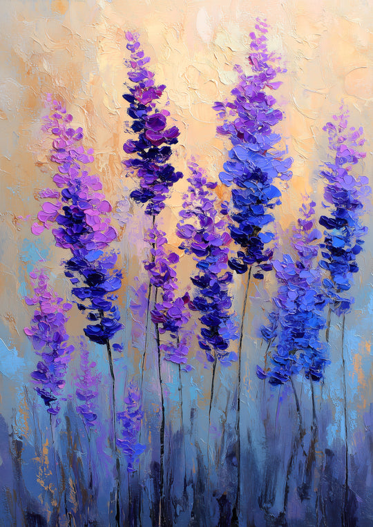 Purple Flower Wall Art Prints Set of 2
