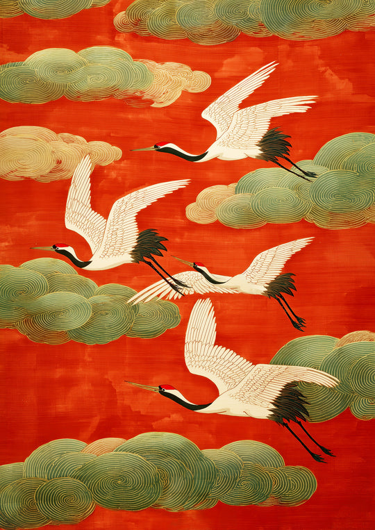 Japanese Crane Art Print