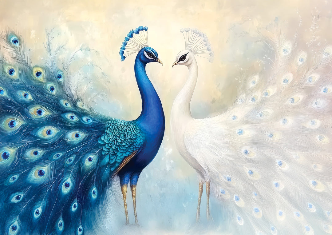 Peacock Pair Wall Art Print