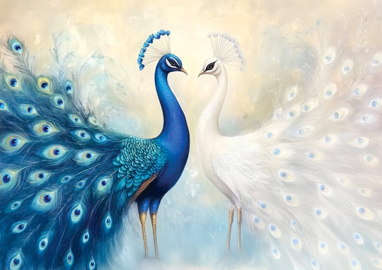 Peacock Pair Wall Art Print