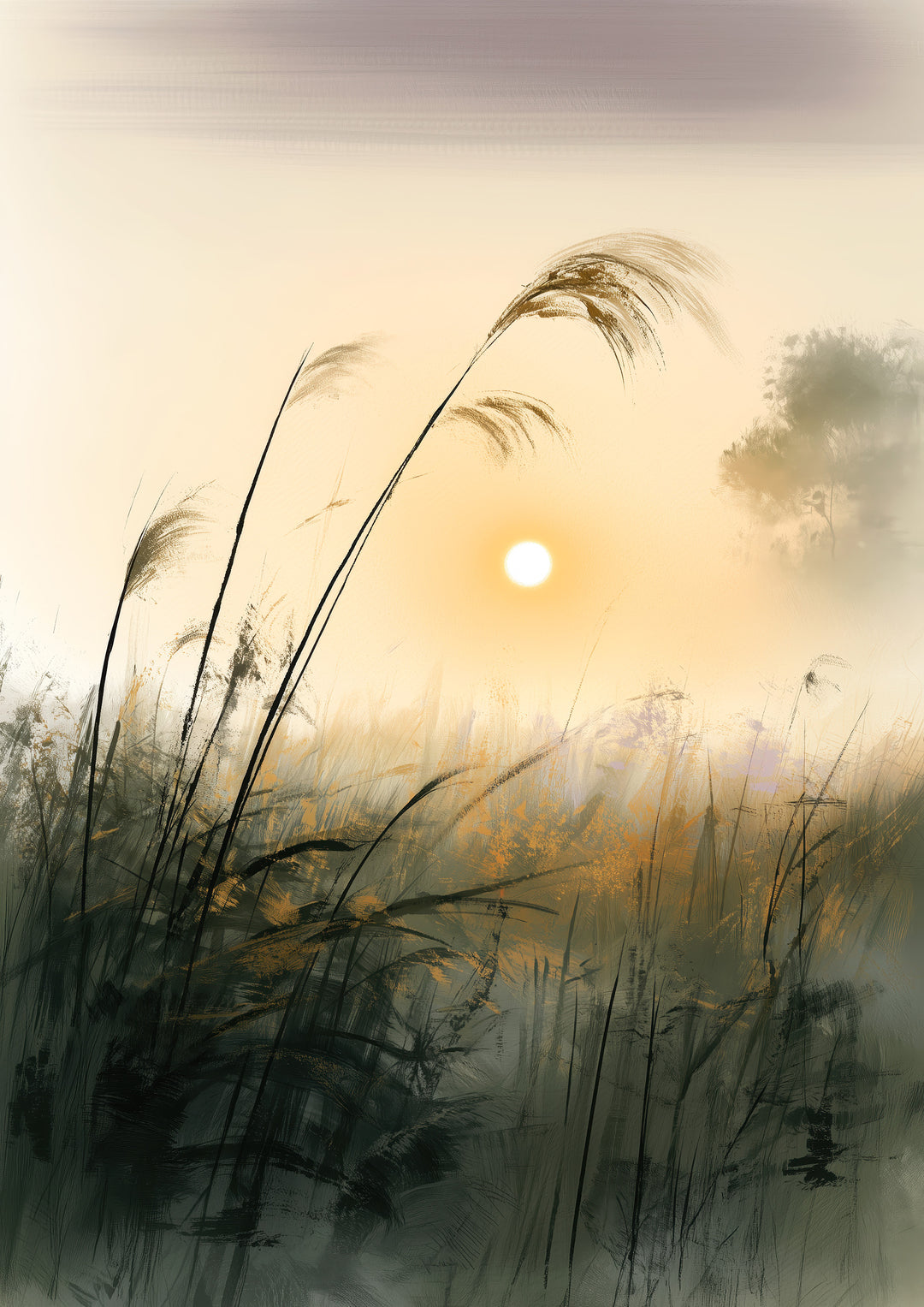 Sunset Meadow Art Print