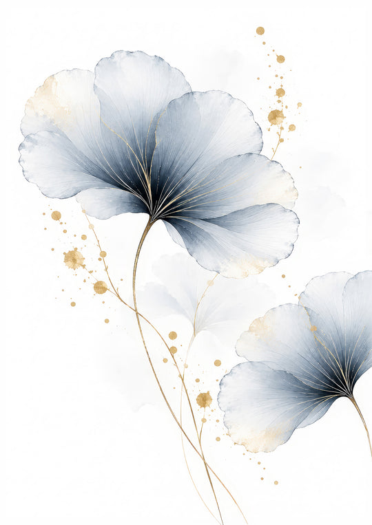 Blue Floral Wall Art Prints