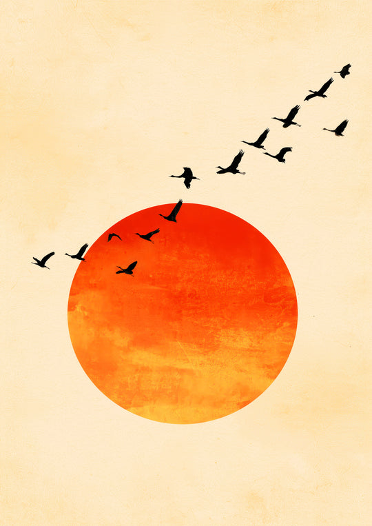 Japanese Red Sun Art Print