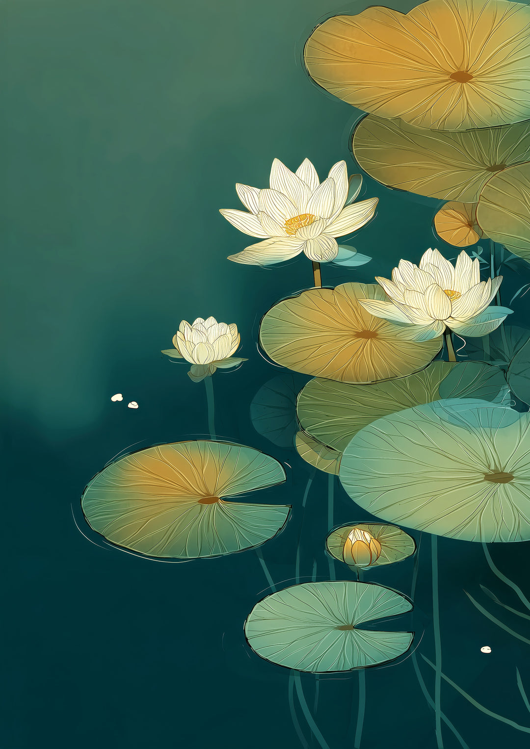 Teal Botanical Wall Decor