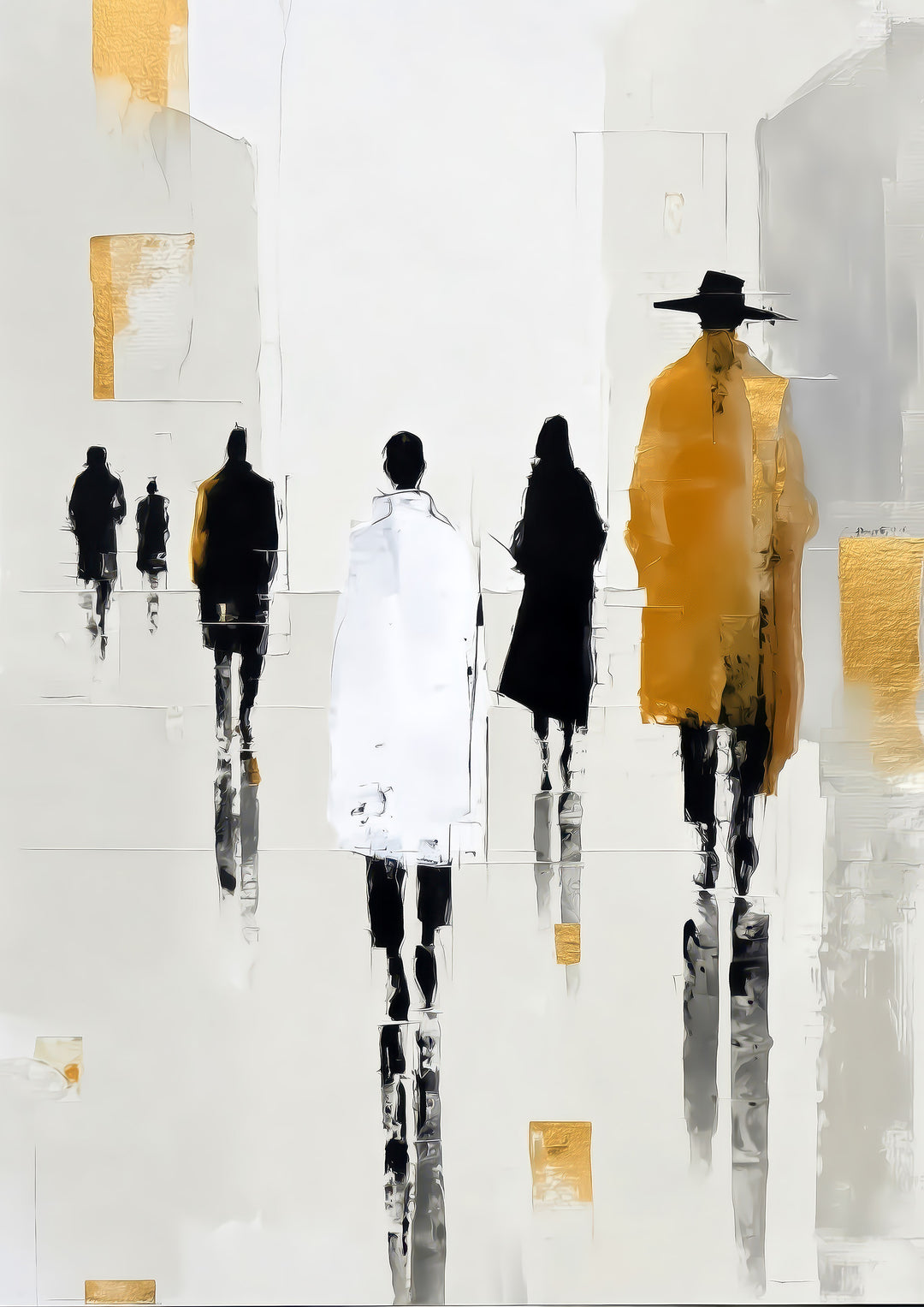 Abstract City Wall Art Prints Set of 2