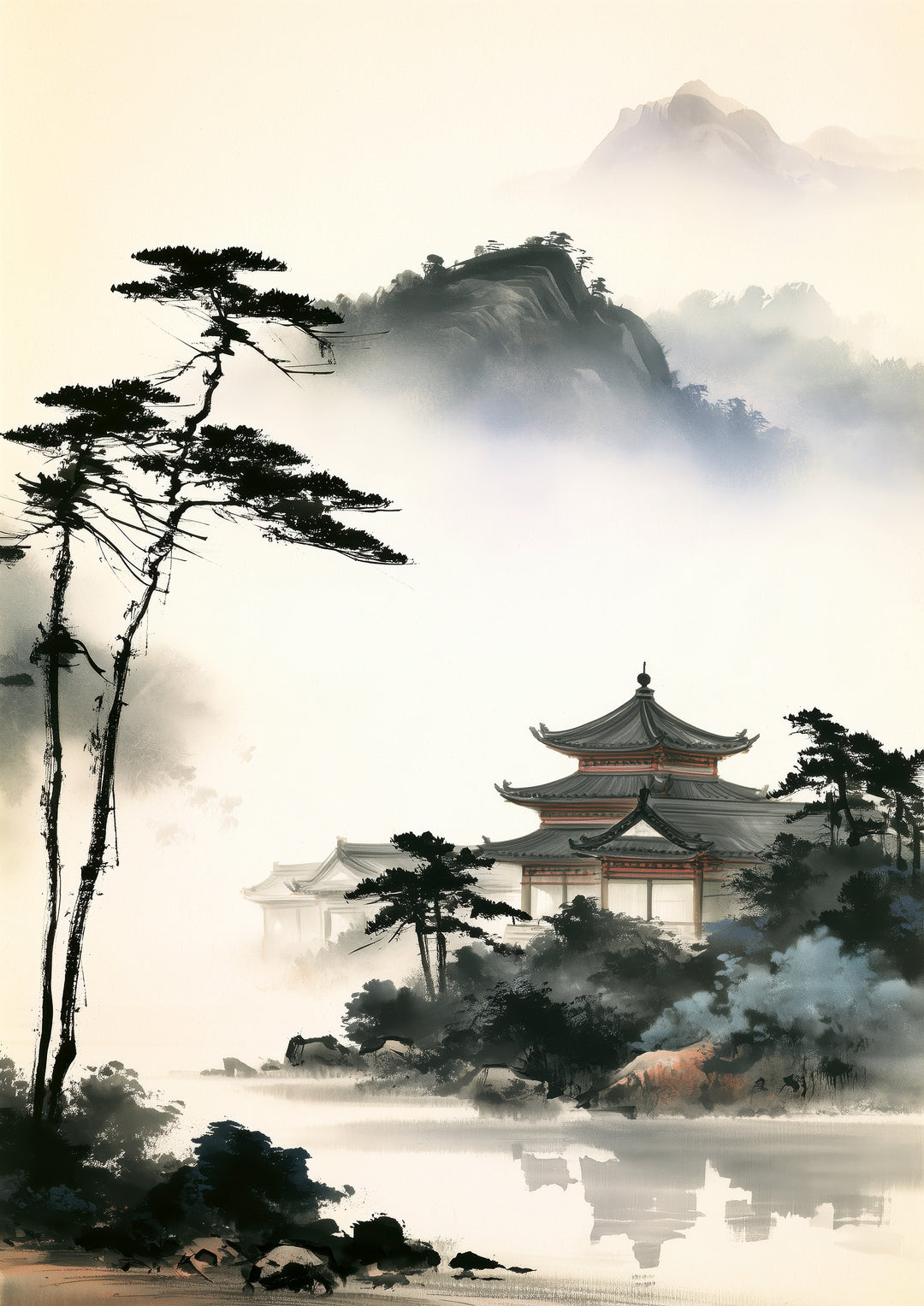 Japanese Temple Art Print