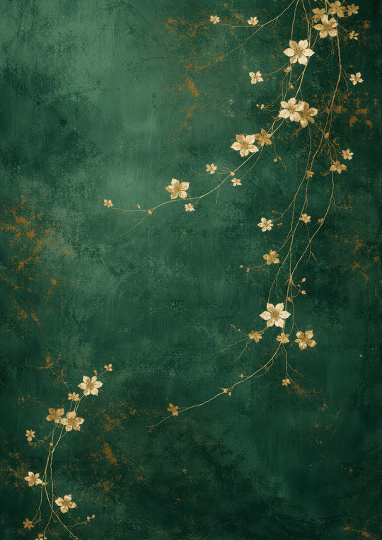 Green Floral Wall Art Print