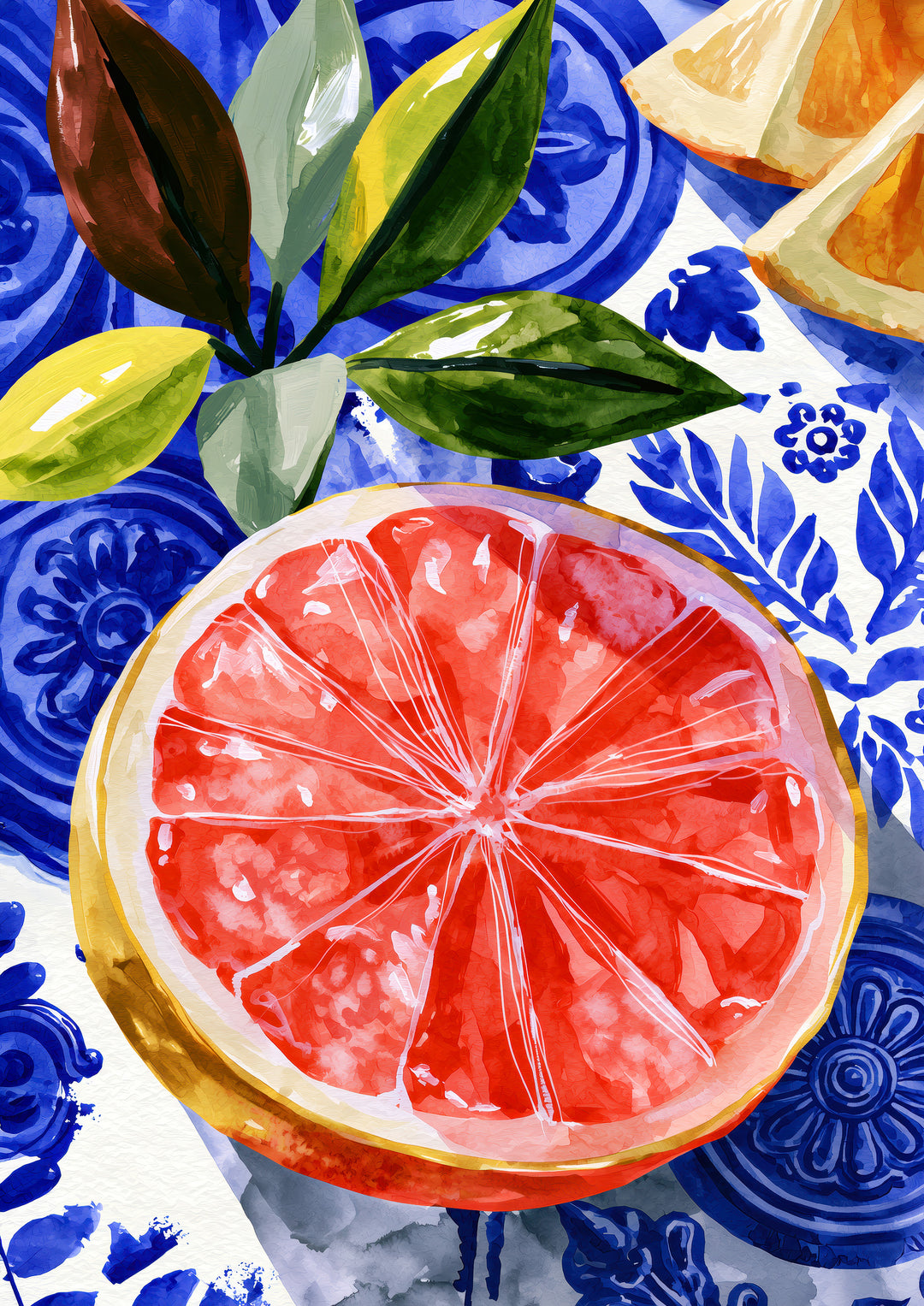 Citrus Wall Art Prints Set of 2