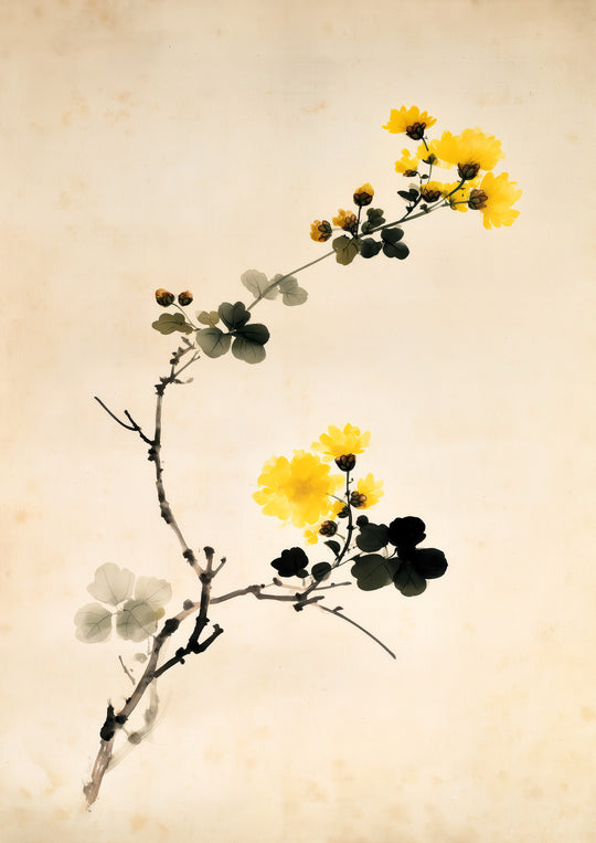 Yellow Floral Art Print