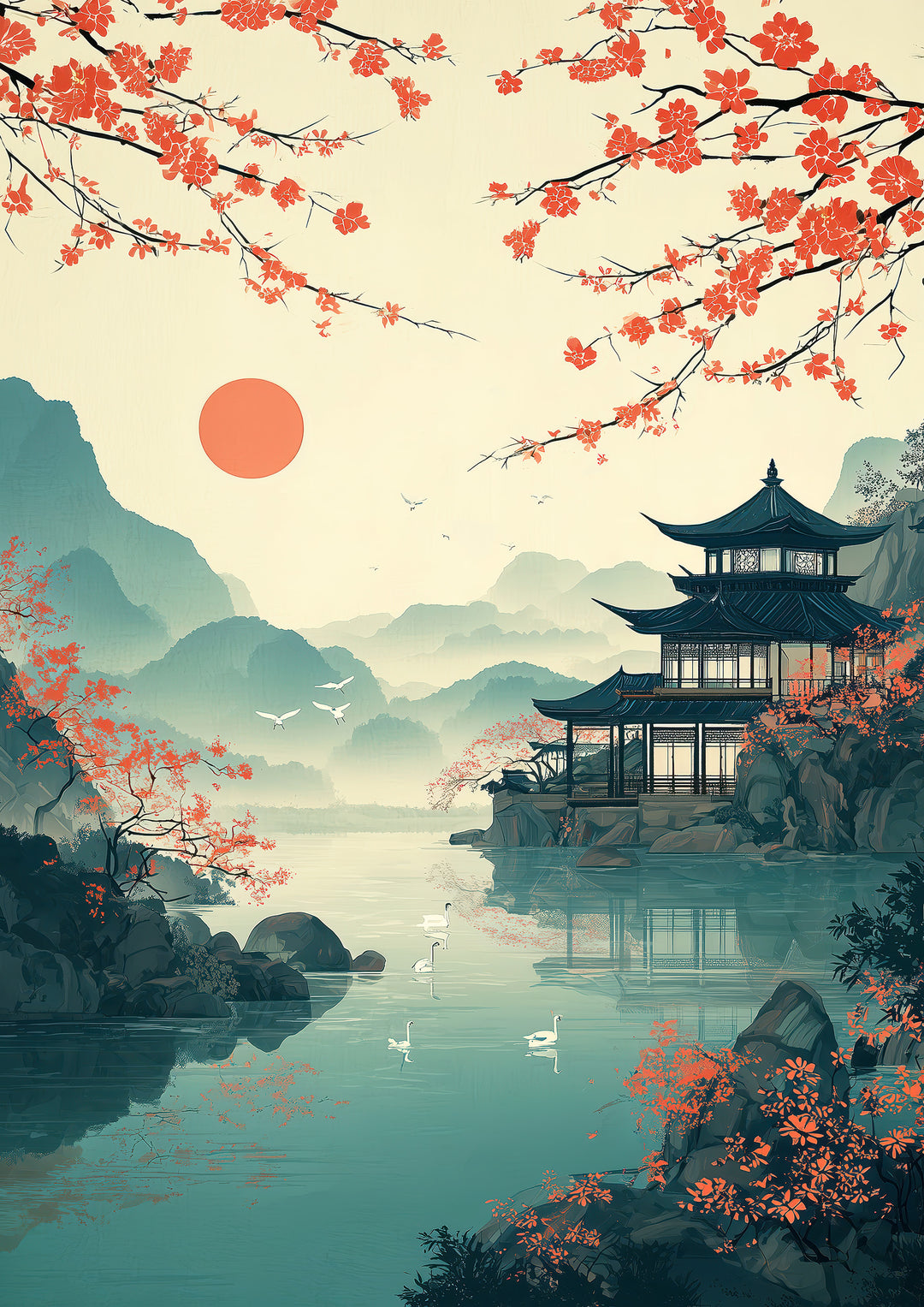 Japanese Landscape Art Print