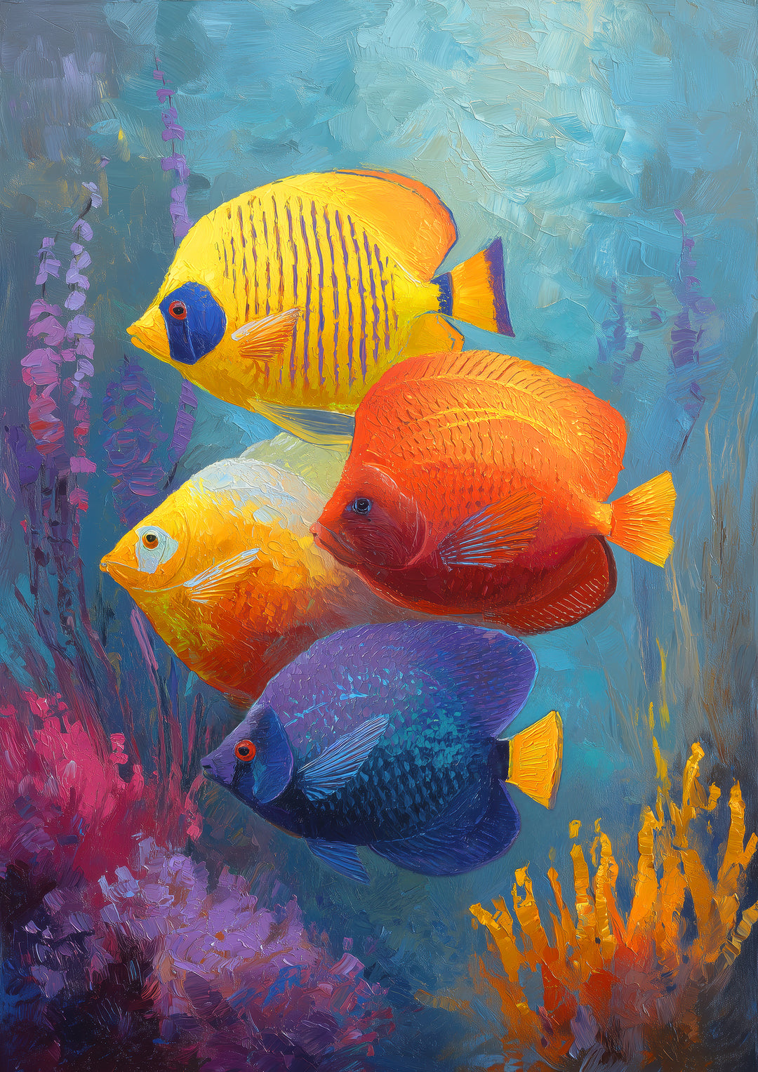 Tropical Fish Wall Art Prints Set of 2