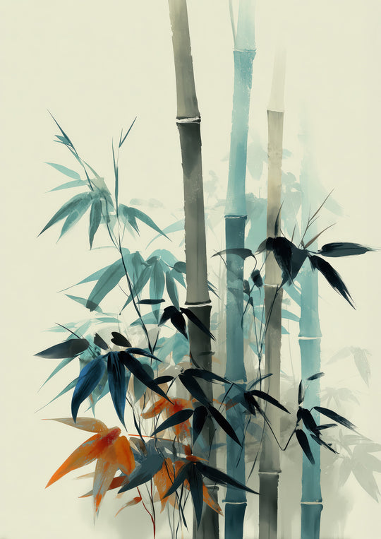 Bamboo Wall Art Prints Set of 3