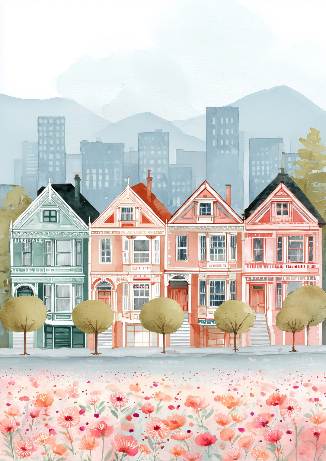 City travel wall art prints set of 3
