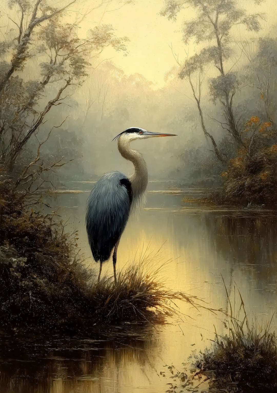 Heron Wall Art Print