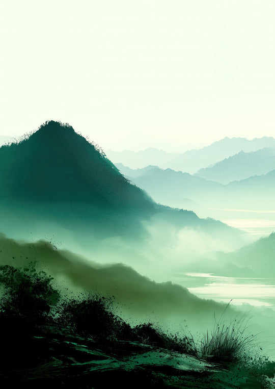 Green Mountain Wall Art Print
