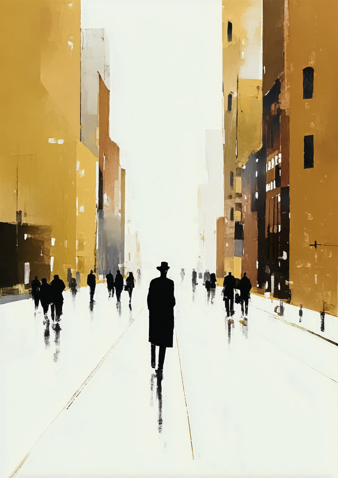 Abstract City Wall Art Prints Set of 2