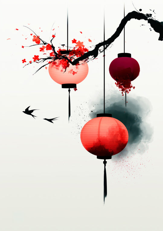 Japanese Lantern Wall Art Print