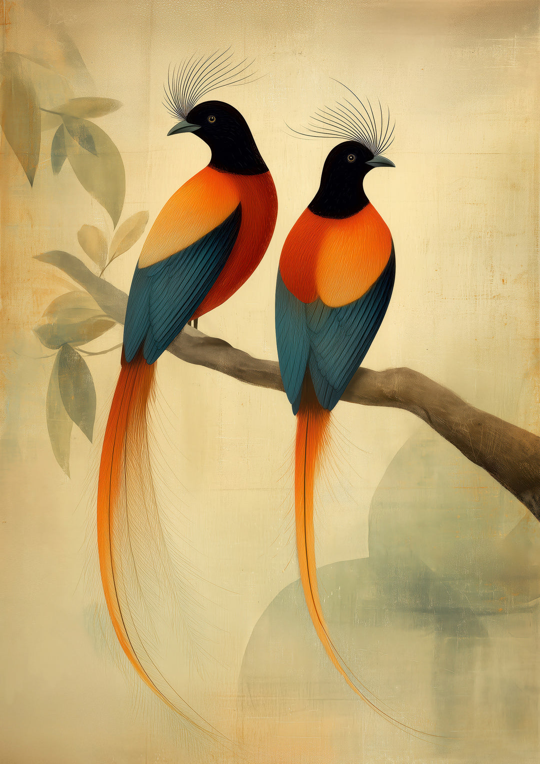 Tropical Birds Wall Art Print