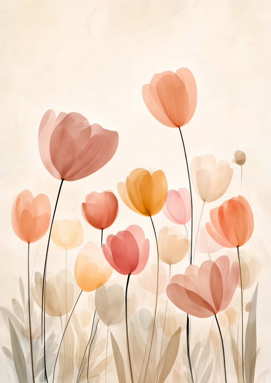 Pastel Tulip Art Print
