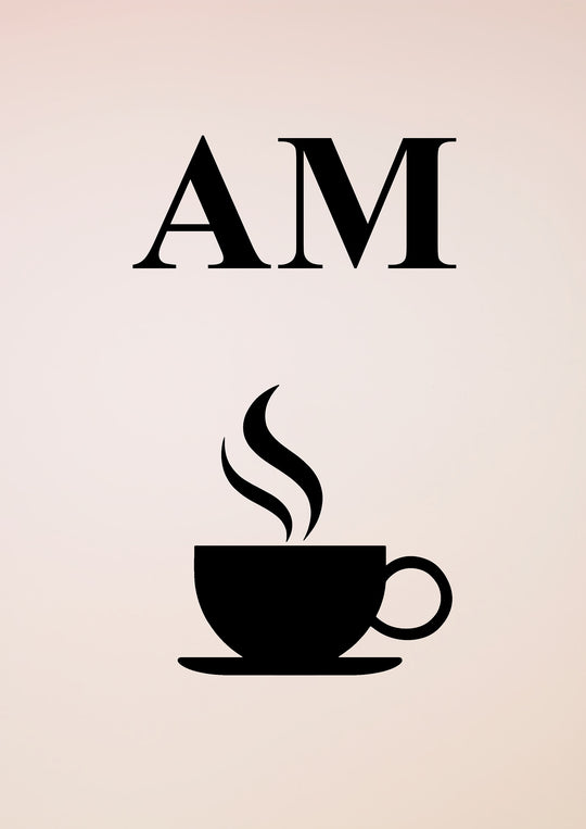 AM PM Wall Art Prints Set of 2