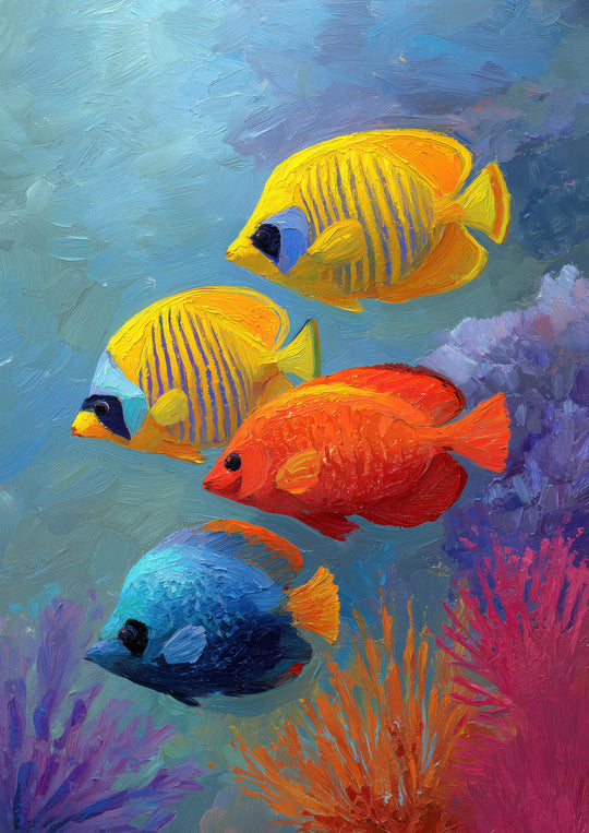 Tropical Fish Wall Art Prints Set of 2