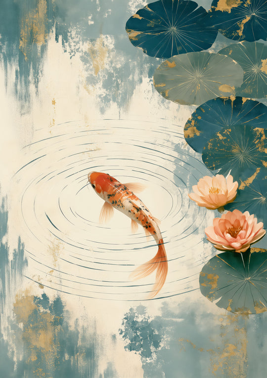 Orange Carp Wall Art
