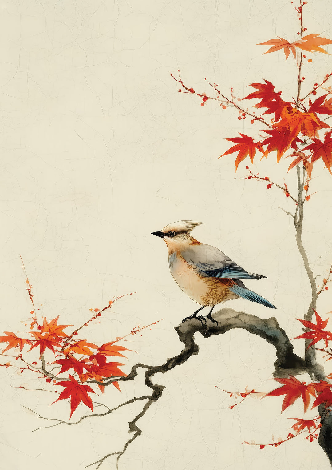 Bird on Maple Branch
