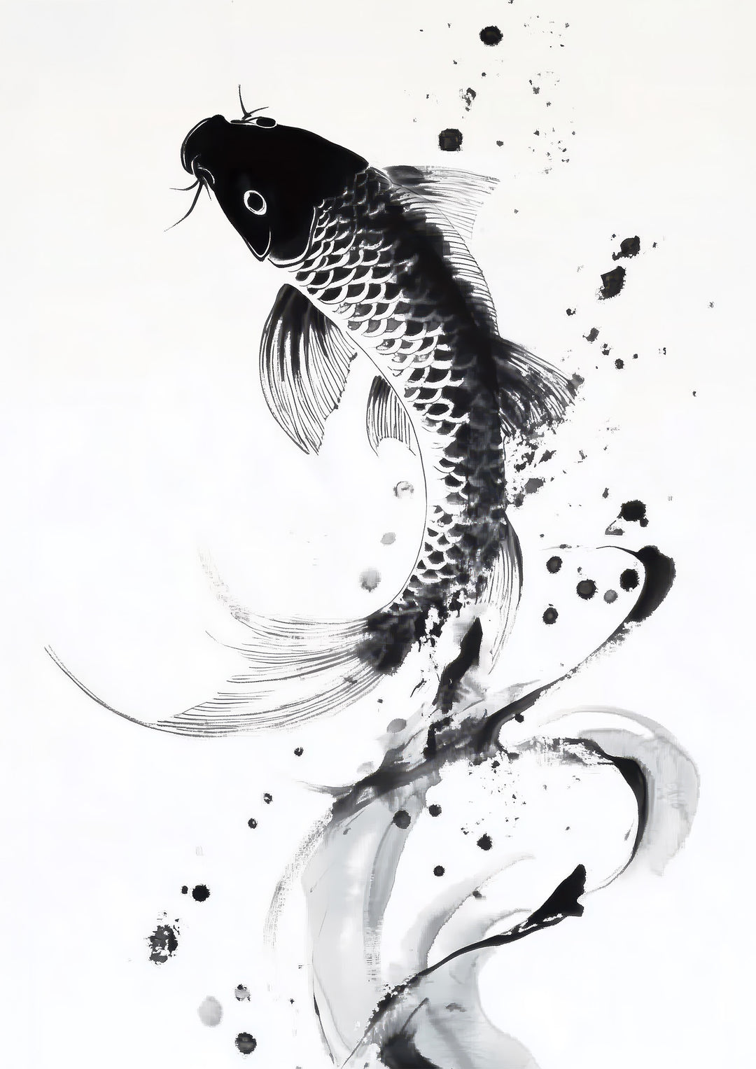 Koi Fish Art Prints Set of 2
