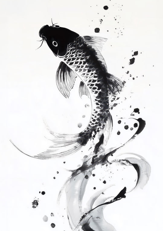 Koi Fish Art Prints Set of 2