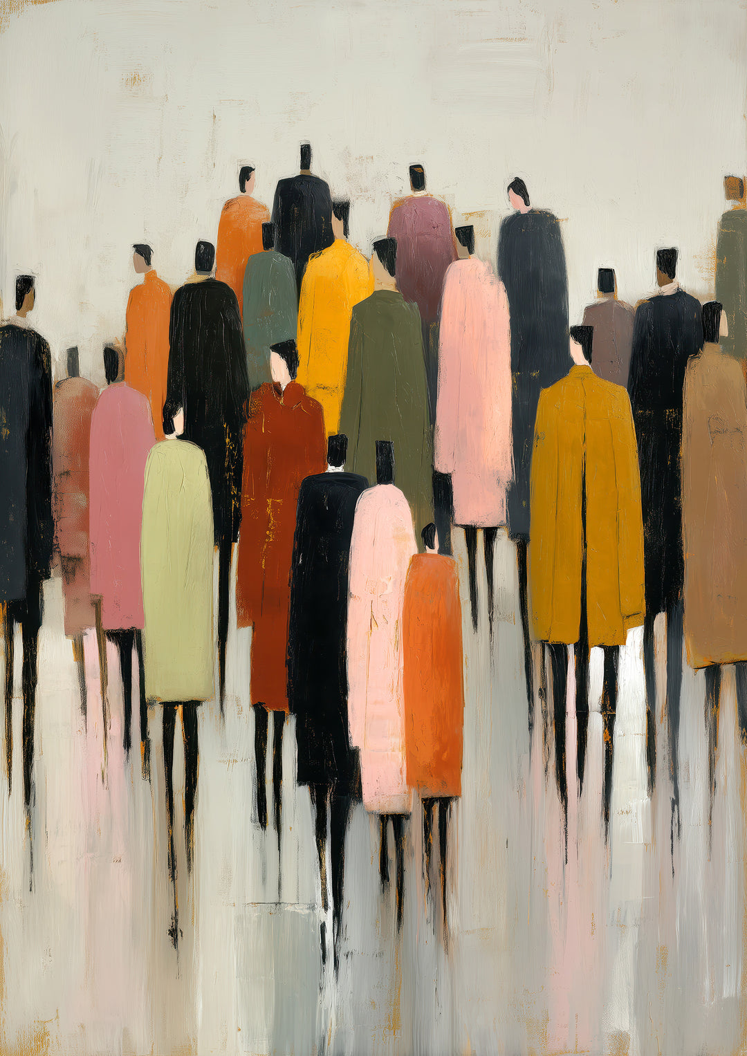 abstract crowd art print