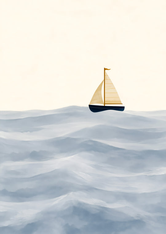 Whale and Sailboat Wall Art Prints