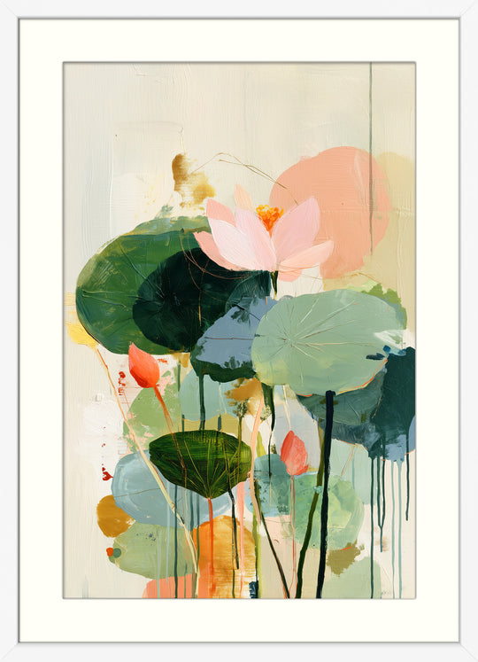 Green Pink Botanical Wall Décor