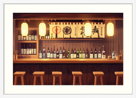 Japanese Sake Bar Wall Art Print